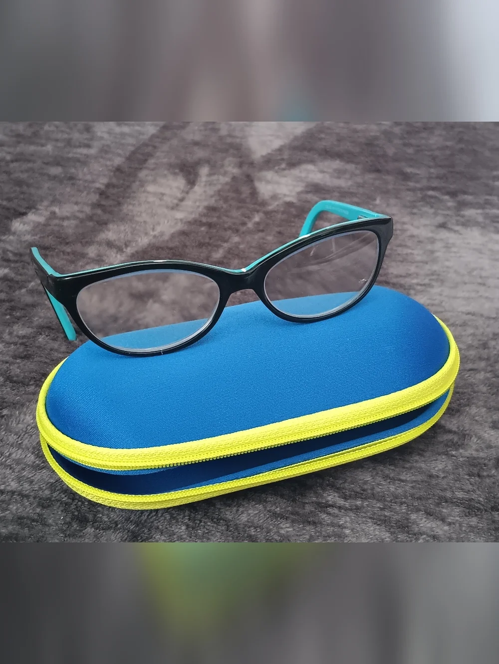 LOL- Cat Eye Black/Blue Plastic Full Rim Eyeglass/Sunglass Frames Kids 47-14-120